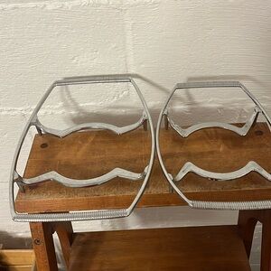 Corning Ware Cradles P-11-M Casserole Trivet Metal Stand Racks Lot of 2 Vintage